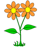 Flores color naranja con tallo gif